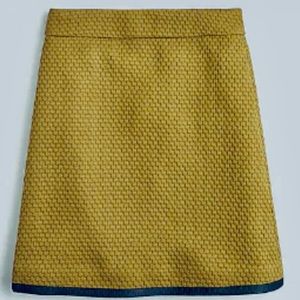 J. Crew A-Line Matelassé Skirt in Olive Green Size 6 (new with tags)